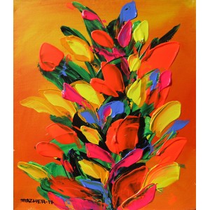 Mazhar Qureshi, 12 X 14 Inch, Oil on Canvas, Floral Painting, AC-MQ-063